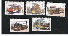 AUSTRALIA  -  SG 1220.1224    -      1989 TRAM: COMPLET SET OF 5       -       USED - Usati