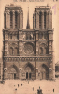FRANCE - Paris - Vue Générale De L'église Notre Dame - Vue De Face Et De L'extérieur - Carte Postale Ancienne - Notre Dame Von Paris