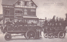 3664	68	Amsterdamsche Brandweer, Auto-koolzuurspuit En Auto-slangenwagen (rechts Boven Een Kleine Vouw) - Sapeurs-Pompiers