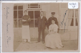 SAINT-MAURICE-SUR-FESSARD- CARTE-PHOTO- BOULANGERIE BAUDEAU-PICARD EN 1908- R/V- 3 SCANS- TOP - Andere & Zonder Classificatie