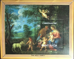 St Lucia 1987 Christmas Minisheet MNH - St.Lucia (1979-...)