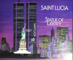 St Lucia 1987 Statue Of Liberty Minisheet MNH - St.Lucie (1979-...)