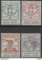 1924 Italia Parastatali Scuole Milano 4v. MNH Sassone N. 38/41 - Otros & Sin Clasificación