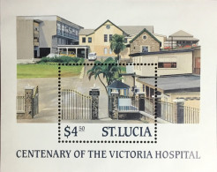 St Lucia 1987 Hospital Centenary Minisheet MNH - St.Lucia (1979-...)