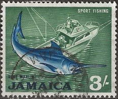 JAMAICA 1964 Blue Marlin (sport Fishing) - 3s. - Blue And Green FU - Jamaica (1962-...)