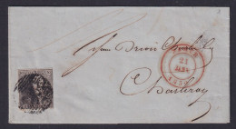 Belgium, Scott 1 (COB 1), 1850 Folded Letter From Namur To Charleroi - 1849 Schulterklappen