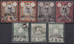 F-EX48480 IRAN PERSIA 1886-87 OFFICIEL OVERPRINT STAMPS LOT +60€.  - Iran