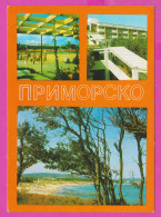 309492 / Bulgaria - Primorsko (Burgas Region) View  International Youth Center Beach Black Sea , Bridge Hotel 1984 PC - Hotels & Restaurants