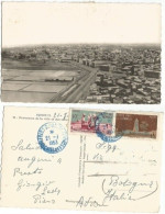 Djibouti Panorama Avec Les Salines - B/w Pcard 21jul1953 Avec Cote Des Somalis F.10 + F.15 - Cartas & Documentos