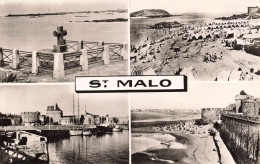 FRANCE - Saint Malo - Multivues - Tombeau De Chateaubriand (1768-1848) - Plage De Bon Secours - Carte Postale - Saint Malo