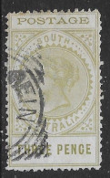Australia 1902 South Australia Queen Victoria "POSTAGE" Thin Letters 3P Mi N.87 US - Oblitérés