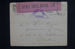 AFRIQUE DU SUD - Bande Censure Sur Enveloppe Pour Un Prisonnier De Guerre à Durban - L 150393 - Natal (1857-1909)