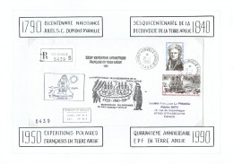 40e EXPEDITION - LR Dumont D'Urville - Enveloppe Illustré PEV - Différents Anniversaires - Brieven En Documenten