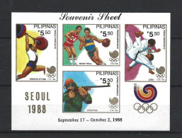 Philippines 1988 Ol. Games Seoul S/S Y.T. BF 29 ** - Filipinas