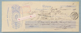 ● Armentières 1899 Beau Chèque Ad Grenier & Neveu Tissage Mécanique De Toile - Hanin Thuillier à Joinville - Rare Check - Cheques & Traveler's Cheques