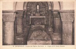 FRANCE - Quimperlé - Crypte De L'église St Croix - Crypt Of Ste Croix Church - Vue De L'intérieur-Carte Postale Ancienne - Quimperlé