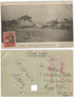 Gambia Bathurst Palace - Salute Of Guns For The Governor Arrival B/w Pcard Traveled To JAPAN With 1d5 Stamp 5sep1923 - Gambia