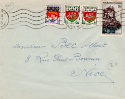 AFFRANCHISSEMENT COMPOSE SUR LETTRE DE NIOCE 1959 - Postal Rates