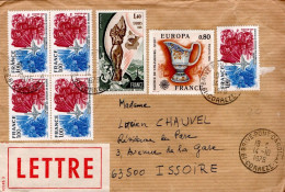 AFFRANCHISSEMENT COMPOSE SUR LETTRE DE BRIVE PONT CARDINAL CORREZE 1976 - Postal Rates