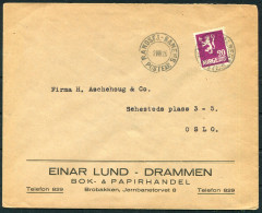 1926 Norway Brobakken RANDERSFJ-BANENS Railway Cover - Oslo - Cartas & Documentos