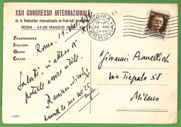 P1015 - ITALY - POSTAL HISTORY - FOOTBALL 1934 FIFA Congress - Signed NICOLAI  - OLYMPICS - Otros & Sin Clasificación