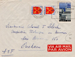 AFFRANCHISSEMENT COMPOSE SUR LETTRE DE PARIS 62POR L'A O F  1958 - Postal Rates