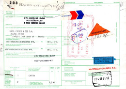 Belgio (1991) - Bollettino Pacchi Contrassegno Via Aerea Per La Francia - Covers & Documents