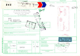 Belgio (1989) - Bollettino Pacchi Via Aerea Per La Francia - Briefe U. Dokumente