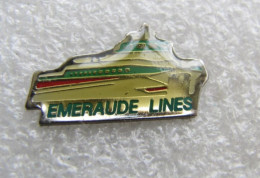 PIN'S  EMERAUDE  LINES  BÂTEAU - Boten