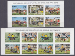 1978 Sao Tome And Principe 551b-554bVB,555b-557bstripx2 1978 FIFA World Cup In Argentina /  Overprint 70,00 € - 1978 – Argentina