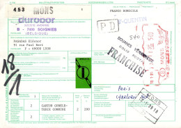 Belgio (1989) - Bollettino Pacchi Per La Francia - Lettres & Documents