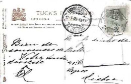 Portugal & Marcofilia, Devon,Darmeet Bridge Ashburton, Ed. Tucks Post Card, Lisboa 1906 (6562) - Covers & Documents