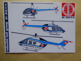 RUDISUHLI HELICOPTER     /   AIRLINES ISSUE / CARTE DE COMPAGNIE - Helicópteros