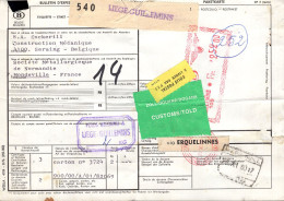 Belgio (1980) - Bollettino Pacchi Per La Francia - Lettres & Documents