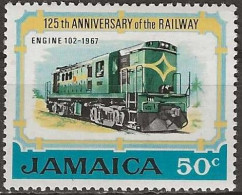 JAMAICA 1970 125th Anniversary Of Jamaican Railways - 50c. - Diesel Locomotive No. 102 (1967) MNH - Jamaica (1962-...)