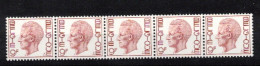 BELGIQUE        1980  R.70  Bande De 5 Avec N° 575  ** Sans Charnière - Coil Stamps
