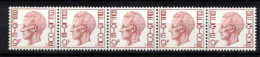 BELGIQUE        1980  R.70  Bande De 5 Avec N° 580  ** Sans Charnière - Rouleaux