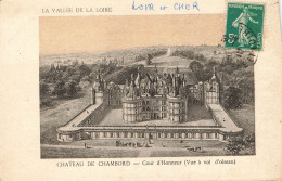 FRANCE - Chambord - Le Château - Cour D'honneur - Vue à Vol D'oiseau - Carte Postale Ancienne - Chambord