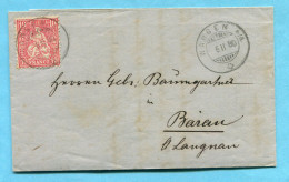 Faltbrief Von Wangen Nach Bärau 1880 - Lettres & Documents