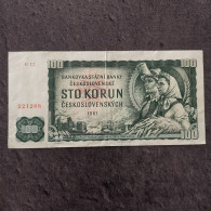 BILLET 100 STO KORUN 1961 TCHECOSLOVAQUIE / BANKNOTE - Cecoslovacchia