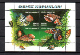 Turkey 2002 Sheet Shels/Sealife Stamps (Michel Block 49) MNH - Neufs