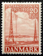Denmark 1950    25 Years State Radio / 25 Jahre Staatsrundfunk MiNr.321    MNH (**)   ( Lot Ks 1658 ) - Neufs