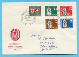 Ersttagsbrief Pro Patria 1957 Auf P3 Nach Johannesburg - Cartas & Documentos