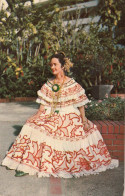 Panama - Woman In Traditional Costume Old Postcard 1968 - Panama