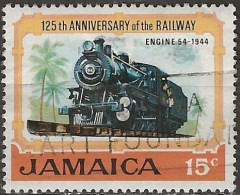 JAMAICA 1970 125th Anniversary Of Jamaican Railways - 15c. - Steam Locomotive No. 54 (1944) FU - Jamaica (1962-...)