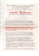 Bon D'examen Gratuit     :  L'AUTO HYPNOSE   (PPP46666) - Pubblicitari