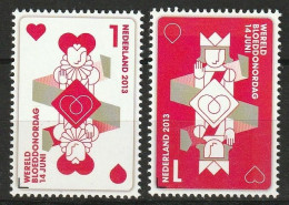 2013 Wereld Bloeddonordag NVPH 3067/3068 MNH/**/postfris - Ongebruikt