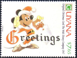 476 Guyana Disney Mickey Père Noel Santa Claus MNH ** Neuf SC (GUY-29b) - Disney