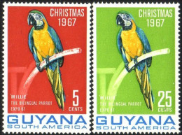 476 Guyana 5c-25c Parrot Perroquet Papagei Papagaio Loro Papagallo MNH ** Neuf SC (GUY-12a) - Papegaaien, Parkieten