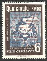 474 Guatemala 1963 Liberation Cogwheel Carte Map Surcharge Presidents Reunion MNH ** Neuf SC (GUA-96) - Guatemala